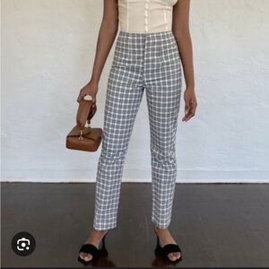 Reformation Lela plaid pants
